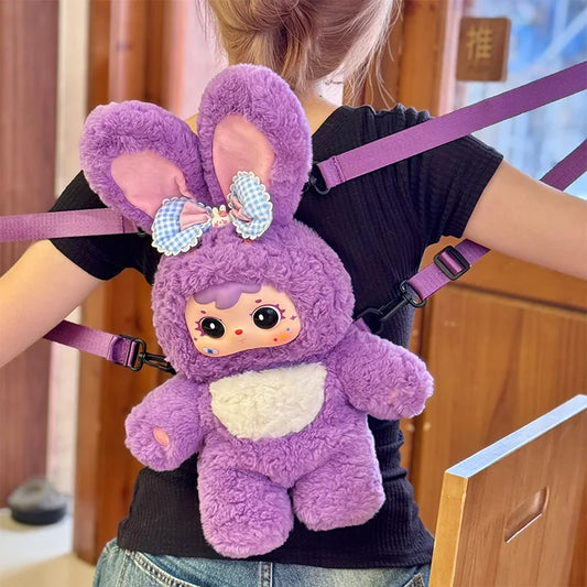 Samuel Cute Pet Backpack Plush Blind Box Large Capacity Traveling Casual Bag Fashion Cartoon Cute Doll Bag Birthday Mystery Gift