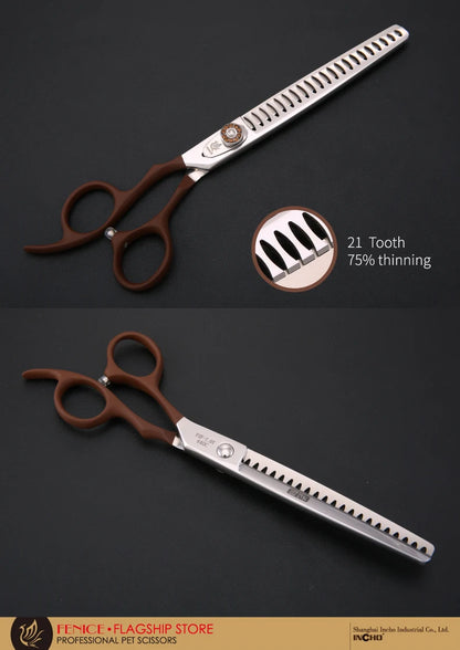 Professional JP440C pet grooming scissors Thinning Shears left-handed tools stainless steel JP440C 7 inch 7.5 inch