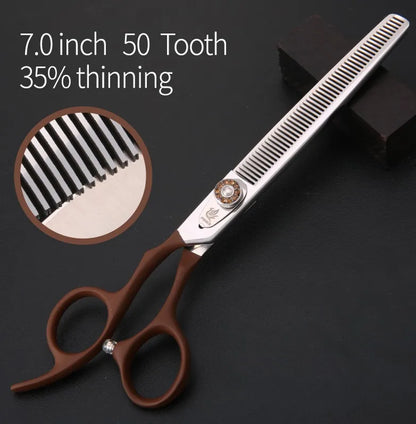 Professional JP440C pet grooming scissors Thinning Shears left-handed tools stainless steel JP440C 7 inch 7.5 inch