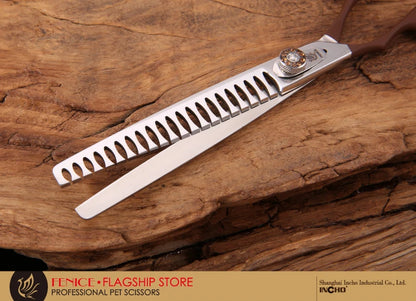 Professional JP440C pet grooming scissors Thinning Shears left-handed tools stainless steel JP440C 7 inch 7.5 inch