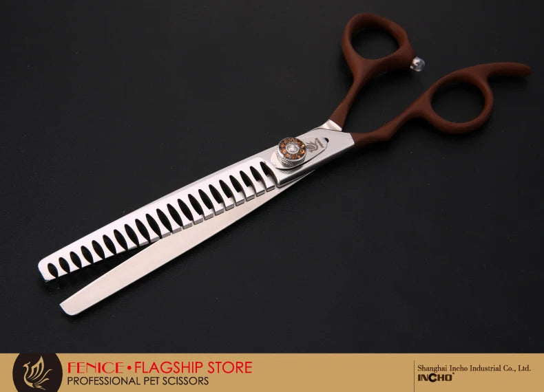 Professional JP440C pet grooming scissors Thinning Shears left-handed tools stainless steel JP440C 7 inch 7.5 inch