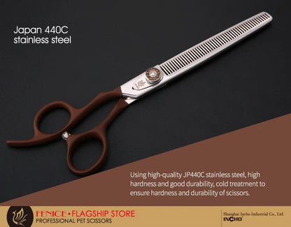 Professional JP440C pet grooming scissors Thinning Shears left-handed tools stainless steel JP440C 7 inch 7.5 inch