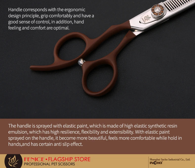 Professional JP440C pet grooming scissors Thinning Shears left-handed tools stainless steel JP440C 7 inch 7.5 inch