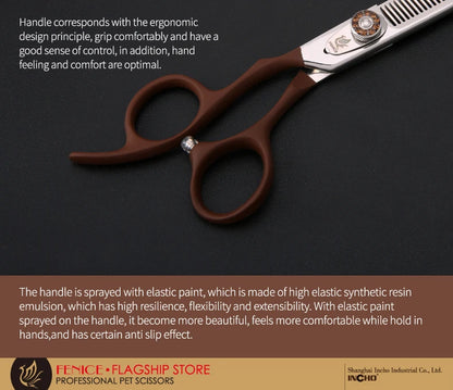 Professional JP440C pet grooming scissors Thinning Shears left-handed tools stainless steel JP440C 7 inch 7.5 inch