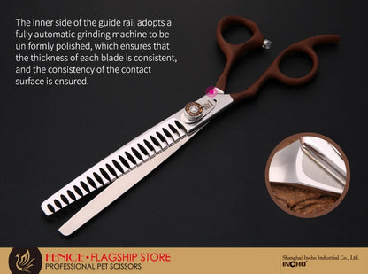 Professional JP440C pet grooming scissors Thinning Shears left-handed tools stainless steel JP440C 7 inch 7.5 inch