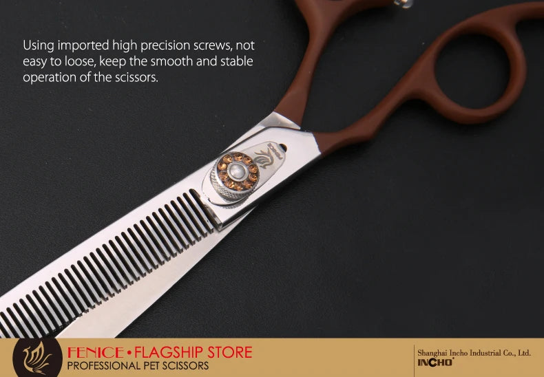 Professional JP440C pet grooming scissors Thinning Shears left-handed tools stainless steel JP440C 7 inch 7.5 inch