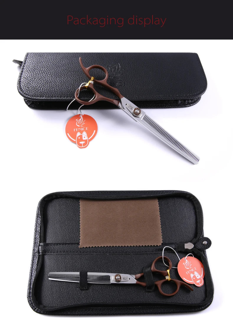 Professional JP440C pet grooming scissors Thinning Shears left-handed tools stainless steel JP440C 7 inch 7.5 inch