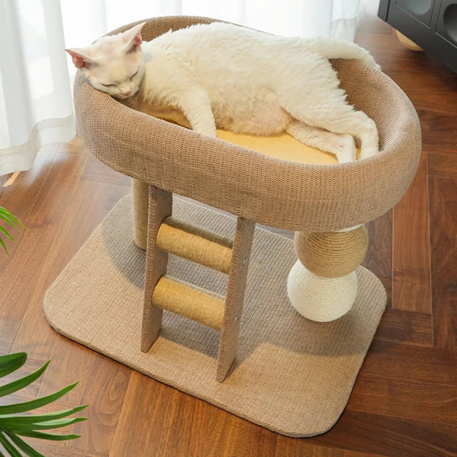 Small Cat Tree Tower with Top Perch Scratching Post Multifunctional Interactive Toy Pet Accessories for Indoor Cats Kittens