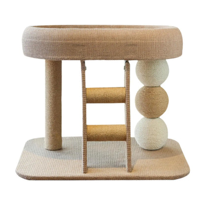 Small Cat Tree Tower with Top Perch Scratching Post Multifunctional Interactive Toy Pet Accessories for Indoor Cats Kittens