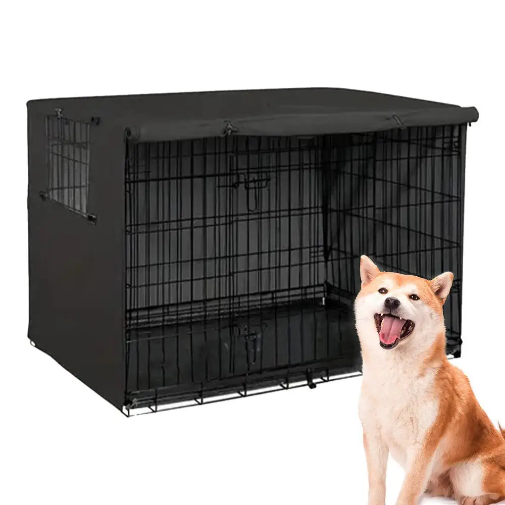 Pet Cage Cover Oxford Dog Kennel Cover Pet Crate Cover Windproof Dog Kennel Cover Waterproof Dog Cat Cage Cover for Crates