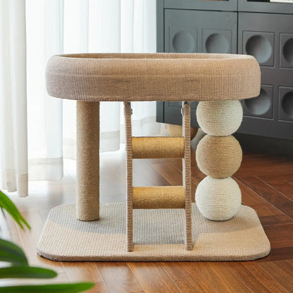 Small Cat Tree Tower with Top Perch Scratching Post Multifunctional Interactive Toy Pet Accessories for Indoor Cats Kittens